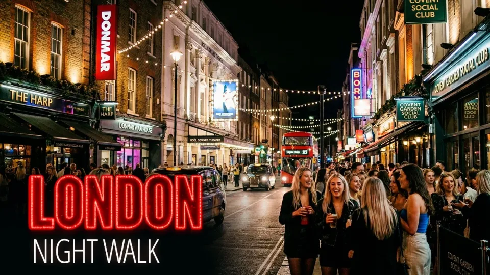 London Walking Tour, Exploring West End, Piccadilly Circus & Soho at Night